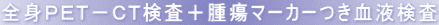 全身PET−CT検査+腫瘍マーカーつき血液検査